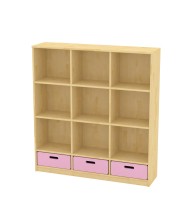 칼라책장 / 3단3연서가(서랍형)