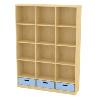 칼라책장 / 4단3연서가(서랍형)