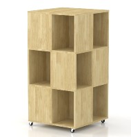 사각이동서가/3단