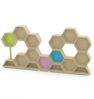 벌집 책장세트 D형