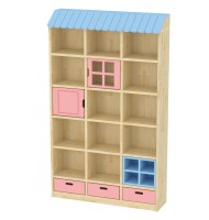 하우스책장B / 5단 3연서가