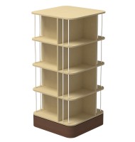 사각회전서가/4단